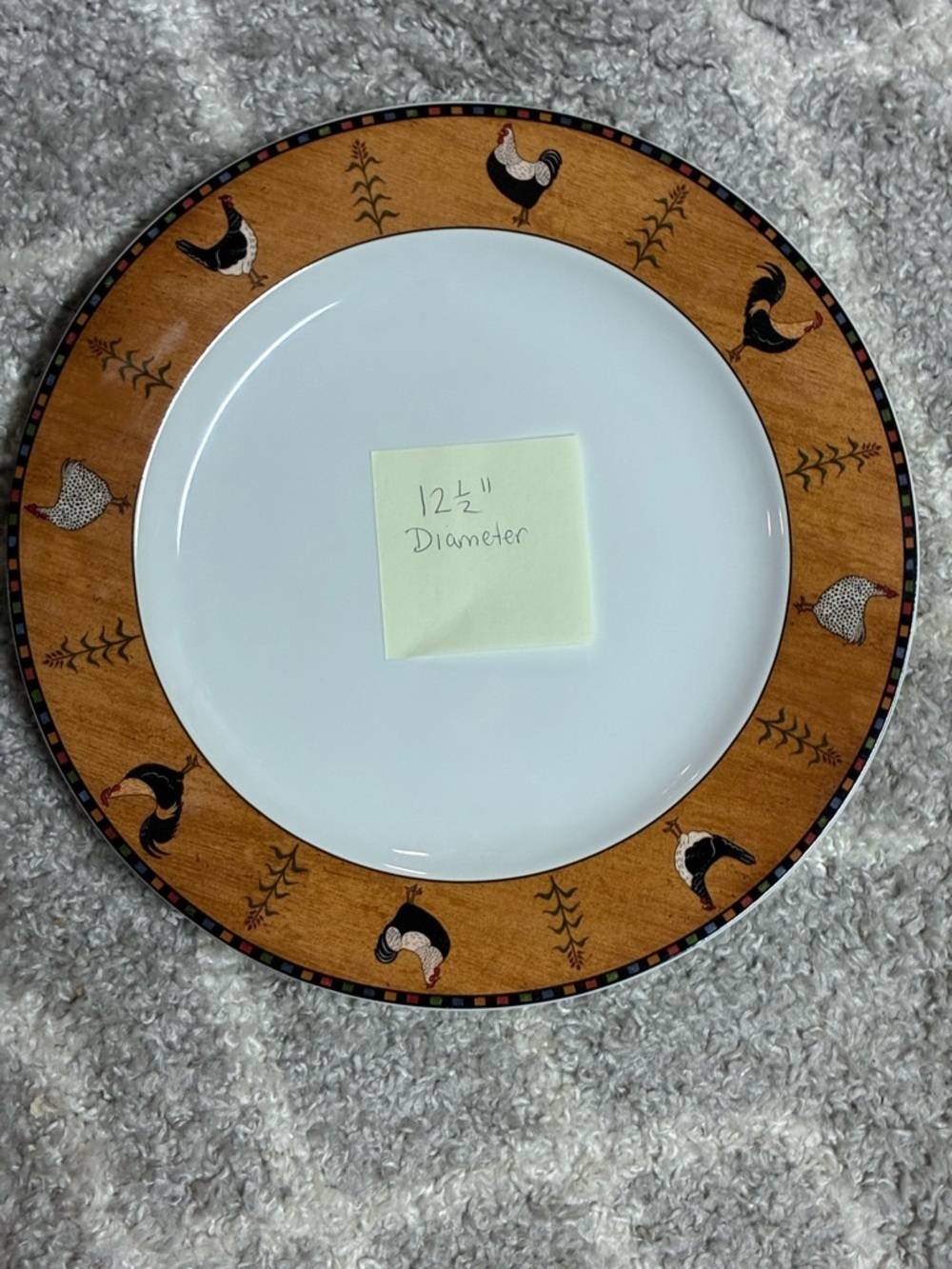 Warren Kimble Country Quartet Rooster serving plate - Picture 5 of 5